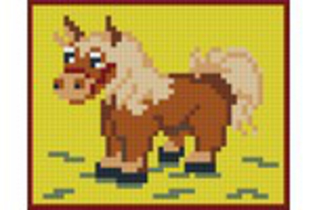 Horse One [1] Baseplate PixelHobby Mini-mosaic Art Kit image 0